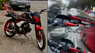 Nəsimidə “şou” göstərən moped sürücüsü ölümə meydan oxudu   - VİDEO