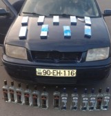 Avtomobildən qanunsuz siqaret və spirtli içkilər aşkarlanıb