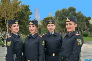 Bakıda qadın polislər xidmətə başladı - FOTOLAR