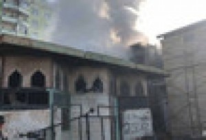 Sumqayıtda təkər satışı mağazası yanıb  - FOTO  - VİDEO