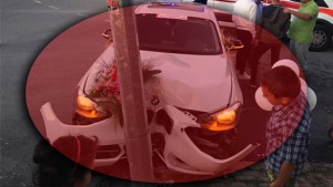 Üzərinə “Üzr istəyirəm mən öküzəm” yazdığı “BMW” ilə qəza törətdi - VİDEO