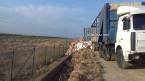 Ələt-Astara yolunda İrana məxsus yük maşını aşıb - FOTO