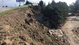 Zığ şosesində uçqun tipli sürüşmə olub - FOTO + VİDEO