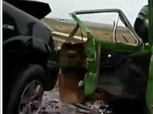 Bakıda dəhşətli qəza: ər öldü, arvadı sağ qaldı - VİDEO