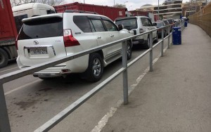 Azərbaycan-Gürcüstan sərhədində sıxlıq – FOTO