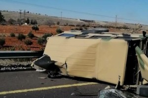 Sərhəd xəttində avtomobil aşdı