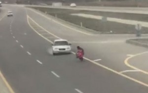 Ana və qızının öldüyü qəzanın baş verdiyi an - VİDEO