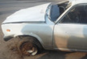 Cəlilabadda avtomobil aşdı  - FOTO