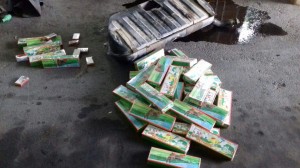 Avtomobildən külli miqdarda pirotexniki vasitələr aşkar olunub - FOTO