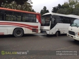 Bakıda iki avtobus toqquşdu – FOTO + VİDEO
