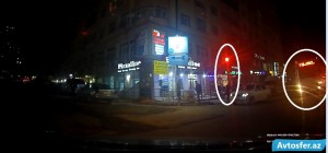Xırdalanda qırmızı işıqda hərəkət edən avtobus sürücüsü  - VİDEO