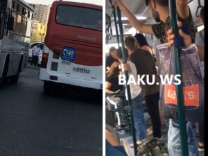 Bakıda avtobusda BİABIRÇILIQ: Sərxoş kişi qadınlara sataşdı - VİDEO