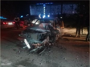 İki avtomobil toqquşdu: yaralılar var - FOTO