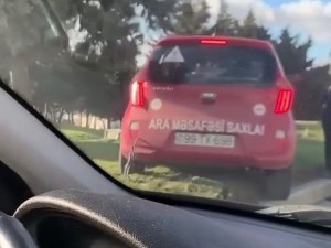 Bakıda xanım təlimçi qəza törətdi - VİDEO