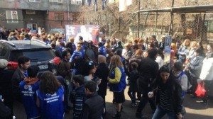 Ermənilər küçələrə çıxdılar - FOTO