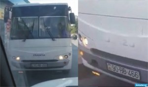 “Protiv” gedən avtobus sürücüsü – “Get Qarabağı çək” - VİDEO