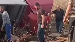 Sürücü yuxulayıb maşını aşırdı; heyvanlar tələf oldu - FOTO