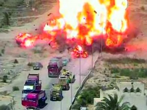 Qəhrəman tankçılar terrorçunu əzdilər - VİDEO