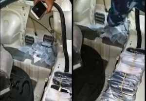 Avtomobildən qanunsuz yolla gətirilən 74 ədəd mobil telefon aşkarlanıb - VİDEO
