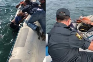 Su Polisi balıqçının həyatını xilas etdi – FOTO
