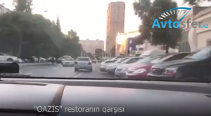 "Oazis"in qarşısında biabırçı vəziyyət: yol və səki tamamilə tutulub - VİDEO