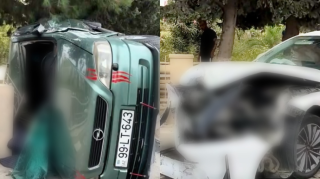 Şirvanda “Opel” yol kənarına aşdı, sürücü xəsarət aldı   - VİDEO