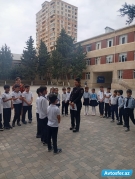 Yol polisi məktəblərdə uşaqlara qaydaları belə öyrədir - FOTOLAR 