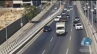 В Баку из-за несоблюдения дистанции произошла цепная авария - ВИДЕО 
