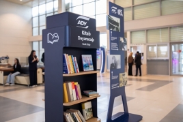 Sumqayıt Dəmiryol Vağzalında da “Kitab Dayanacağı” istifadəyə verildi  - FOTO