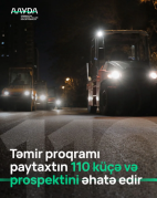 Bakıda 40 küçə və prospektdə yolların təmir işləri başa çatdırılıb   - FOTO