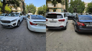 Yasamalda səki zəbt edildi: Piyadalar üçün keçəcək yer qalmadı   - FOTO