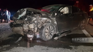 Göyçayda yol-nəqliyyat hadisəsi baş verib, xəsarət alanlar var   - FOTO