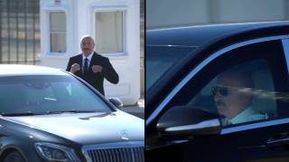 Prezident İlham Əliyev sükan arxasına keçib   - VİDEO