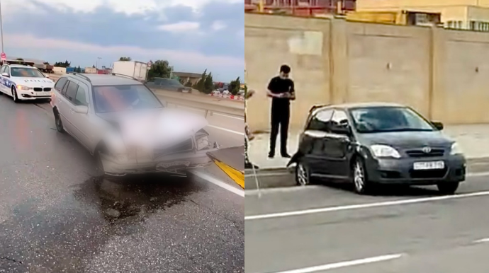 Bakı-Ələt yolunda “Mercedes” və “Toyota” toqquşdu   - VİDEO