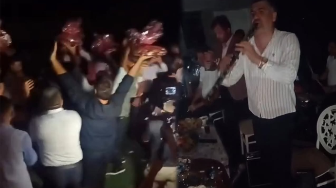 Nə yağış, nə də işıqların sönməsi toya mane oldu - VİDEO