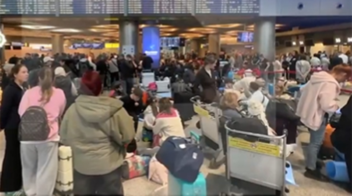 Moskva aeroportları bu gecə - VİDEO